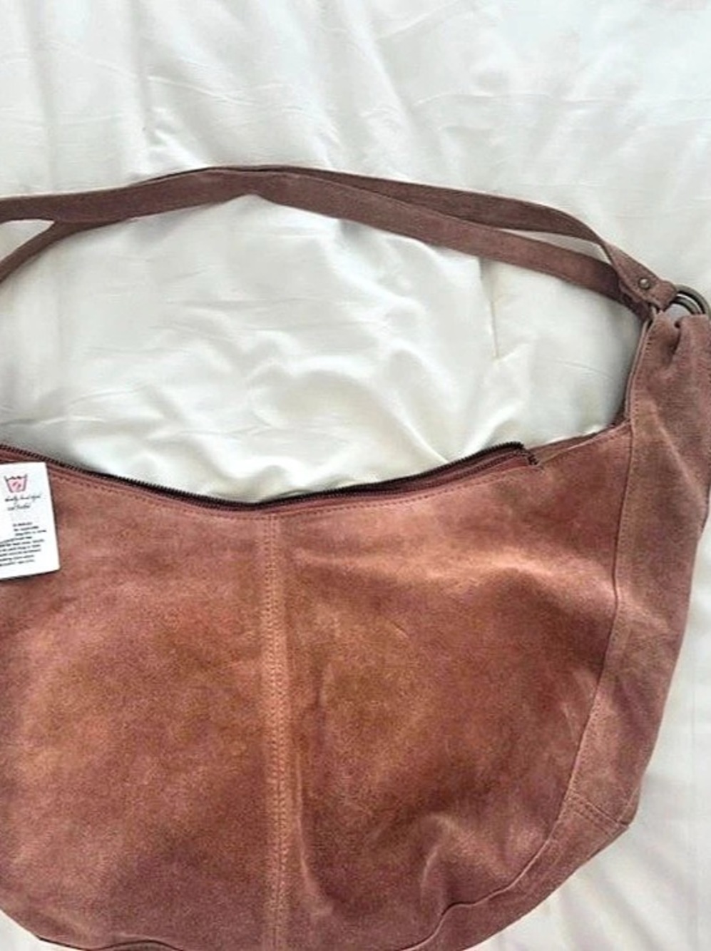 Free People Roma Suede Tote Bag Hobo in Brown